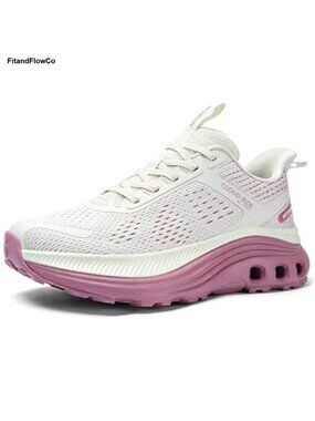 Wide Walking Shoes Cushioned Arch Support Running Sneakers